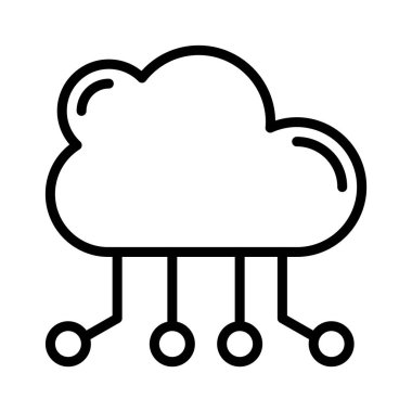 bilgi işlem ince çizgi vektör simgeler