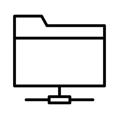 klasör ince çizgi vektör simgeleri