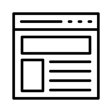 tarayıcı ince çizgi vektör simgeler