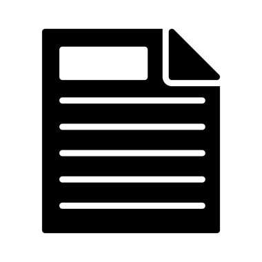 Belge Glifler düz vektör simgeler