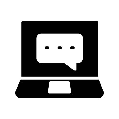 sohbet Glifler düz vektör simgeler