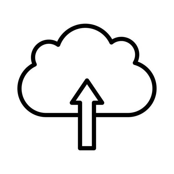 Cloud Tunn Linje Vektor Ikoner — Stock vektor