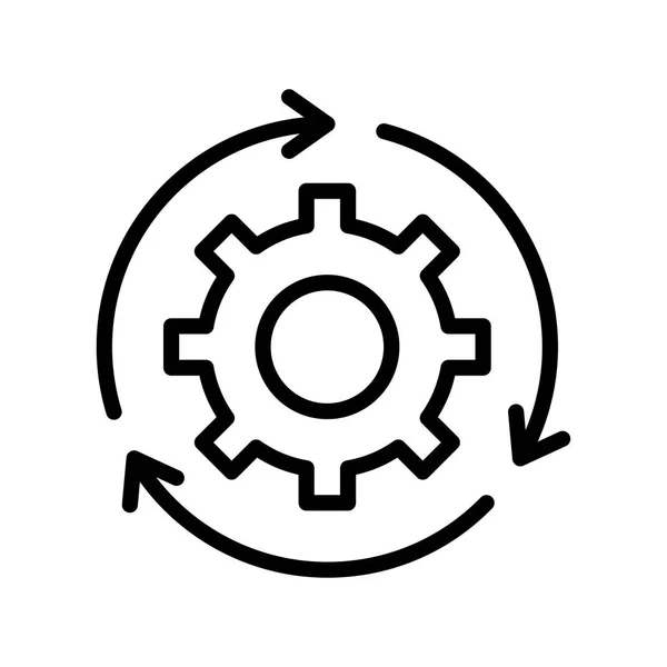 Configureren Van Dunne Lijn Vector Iconen — Stockvector