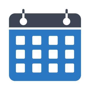 Takvim glif renk simgesi