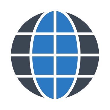 Dünya glif renk simgesi