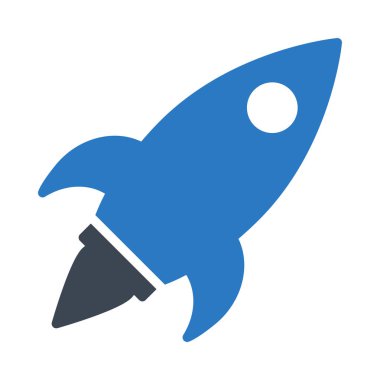 Roket glif renk simgesi