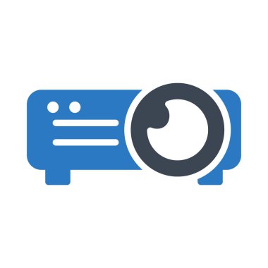 projektör glif renk simgesi