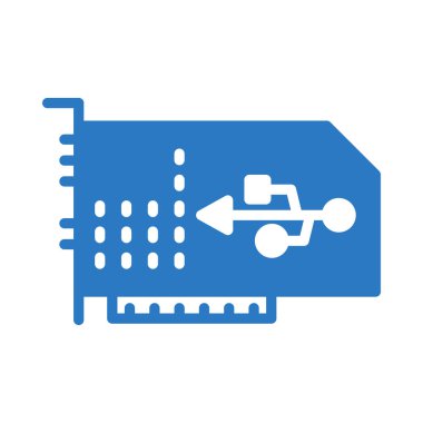 USB bağlantı noktası glif renk simgesi