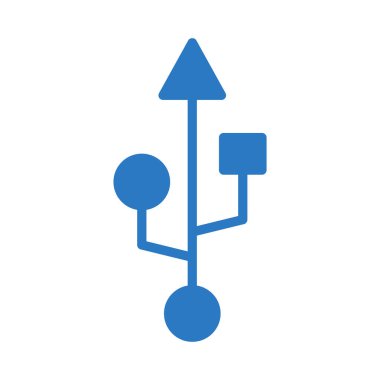 USB bağlantı noktası glif renk simgesi