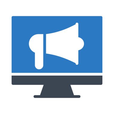 megafon glif renk simgesi