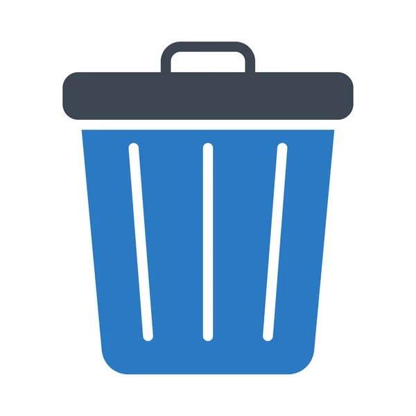 Trash Glyph Color Icon — Stock Vector