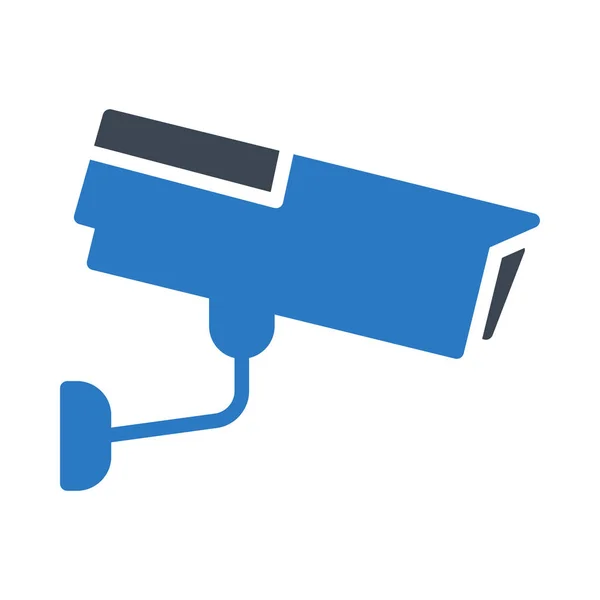 Security Camera Glyph Color Icon — Stock Vector