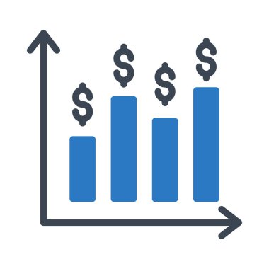 online finans grafik glif renk simgesini