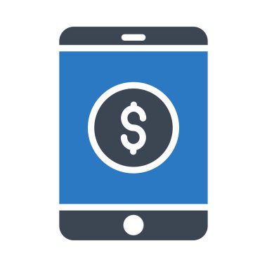 Doları glif renk simgesi