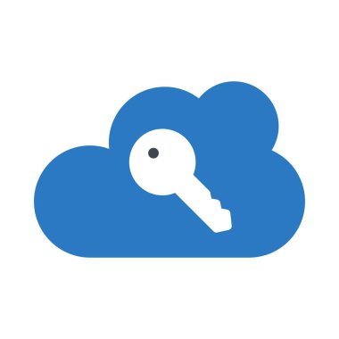 bulut anahtar glif renk simgesi