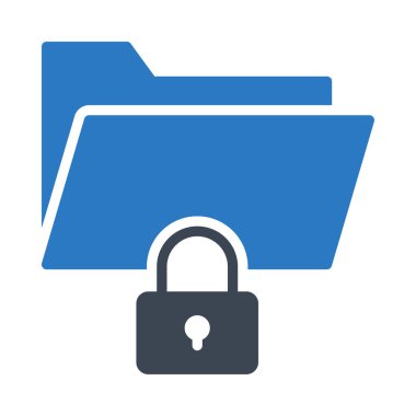 Güvenli klasör glif renk simgesi