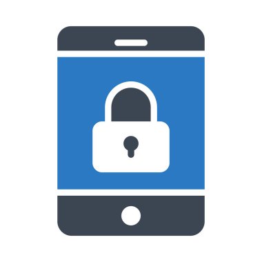 telefon kilit glif renk simgesi