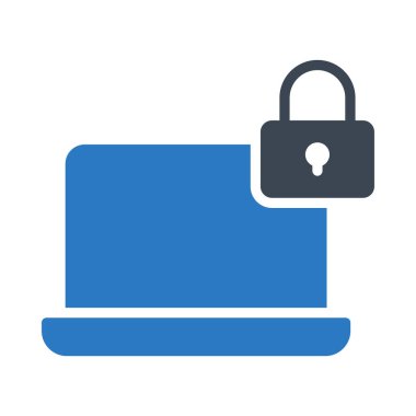 güvenli dizüstü glif renk simgesi