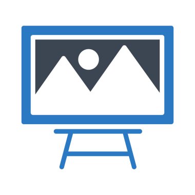 Resim kurulu glif renk simgesi