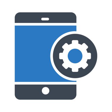 Mobil ayarı glif renk simgesi