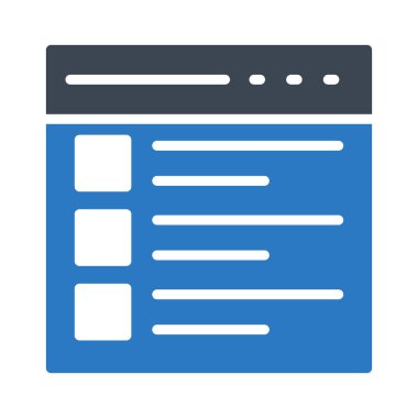 Web düzen glif renk simgesi