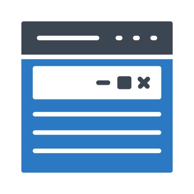 Web sayfası glif renk simgesi