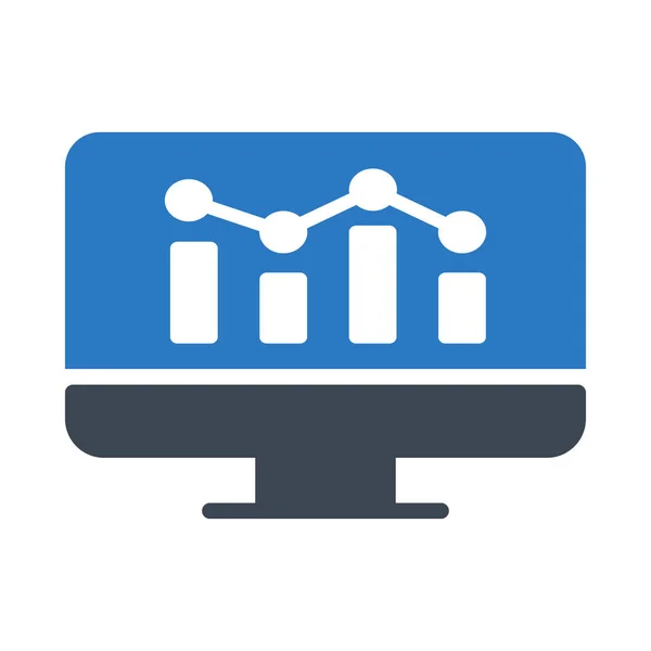 Online Grafik Glif Renk Simgesi — Stok Vektör