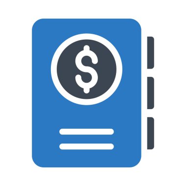 Doları kitap glif renk simgesi