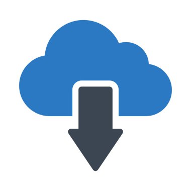 bulut glif renkli simge indir