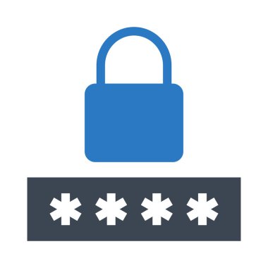 Güvenli parola glif renk simgesi