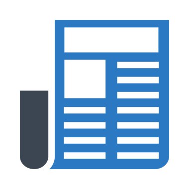 Gazete glif renk simgesi