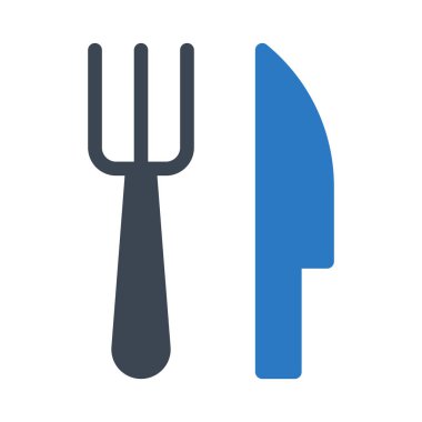 mutfak eşyaları glif renk simgesi