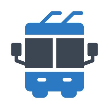 otobüs glif renk simgesi 