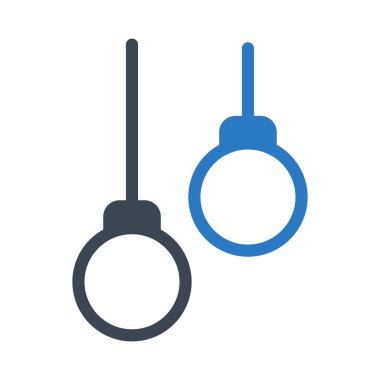 jimnastik glif renk simgesi 