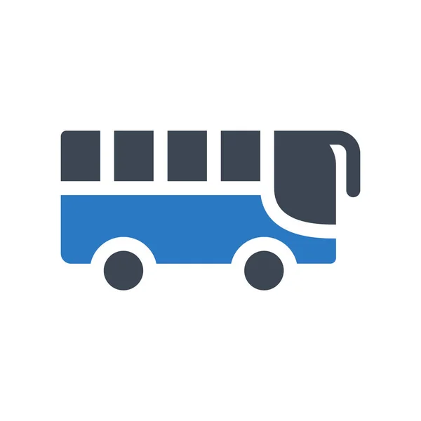 Icono Color Glifo Bus — Vector de stock