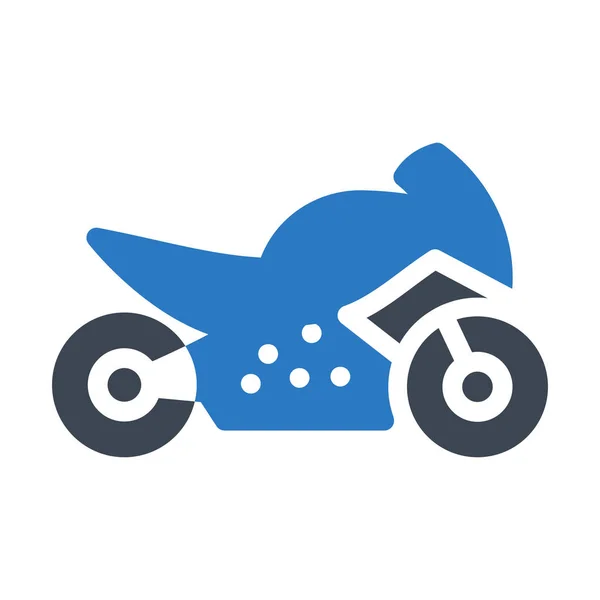 Zware Fiets Glyph Kleur Pictogram — Stockvector