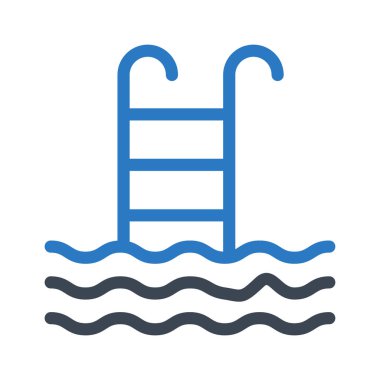 Yüzme Havuzu glif renk simgesi
