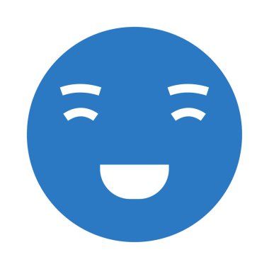 gülen yüz glif renk simgesi