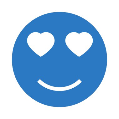 aşk yüz glif renk simgesi