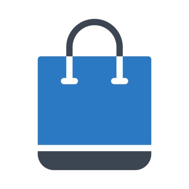 alışveriş çantası glif renk simgesi