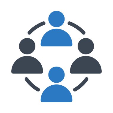 Kullanıcı bağlantı glif renk simgesi 