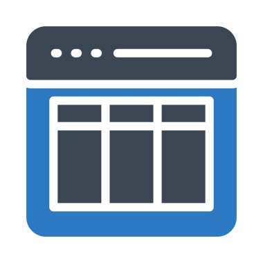 Web sayfası glif renk simgesi