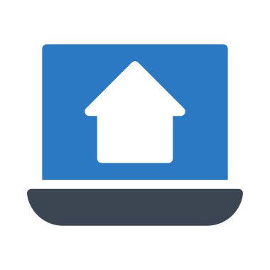 Online ev glif renk simgesi