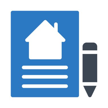 Ev anlaşması glif renk simgesi