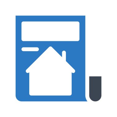 Eve belge glif renk simgesi 