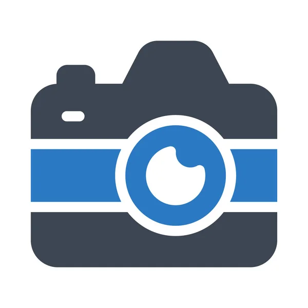 Caméra Glyphe Icône Couleur — Image vectorielle