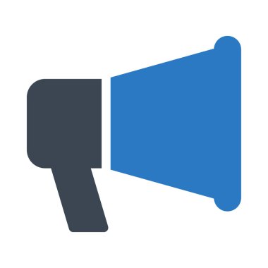 megafon glif renk simgesi