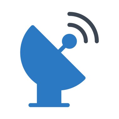 uydu glif renk simgesi