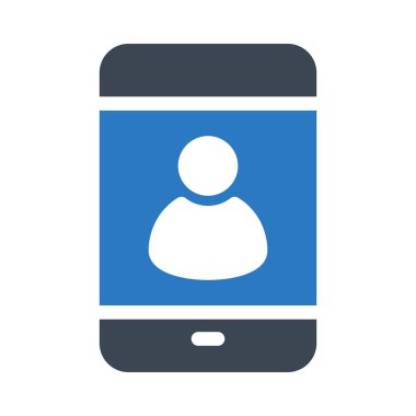 Mobil hesap glif renk simgesi