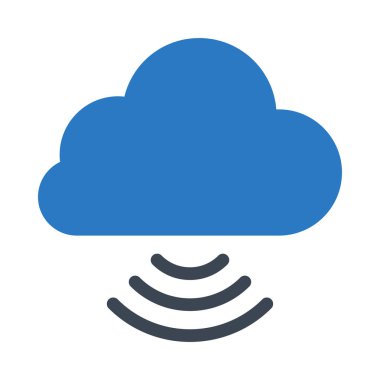 bulut kablosuz glif renk simgesi